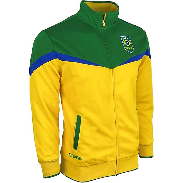 ウェア Brazil official jacket Brazil Training Jacket AWF - Coastal Blue/Dynamic Yellow